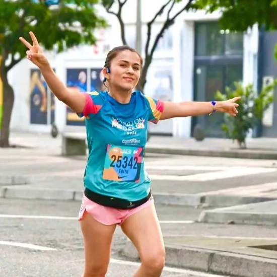 Fotografía compartida por quien corrió Maratón Medellín