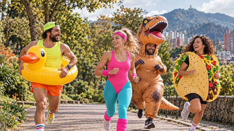 Corredores en Let’s Run Halloween Bogotá