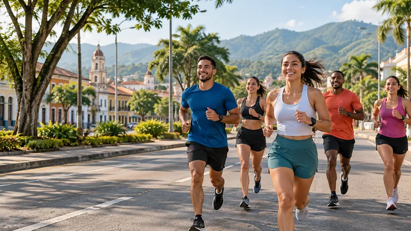 Corredores en Media Maratón de Tuluá