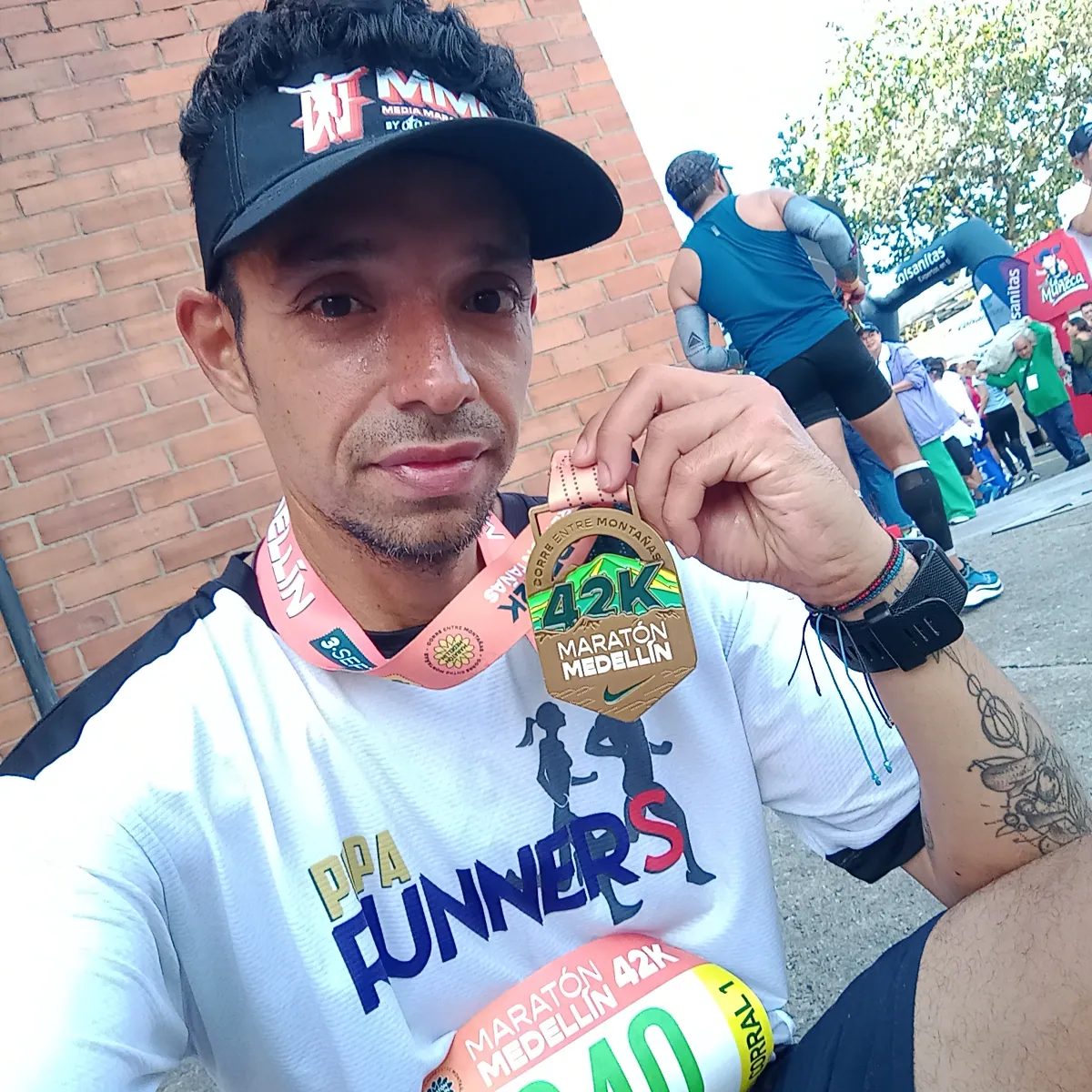 Fotografía compartida por quien corrió Maratón Medellín