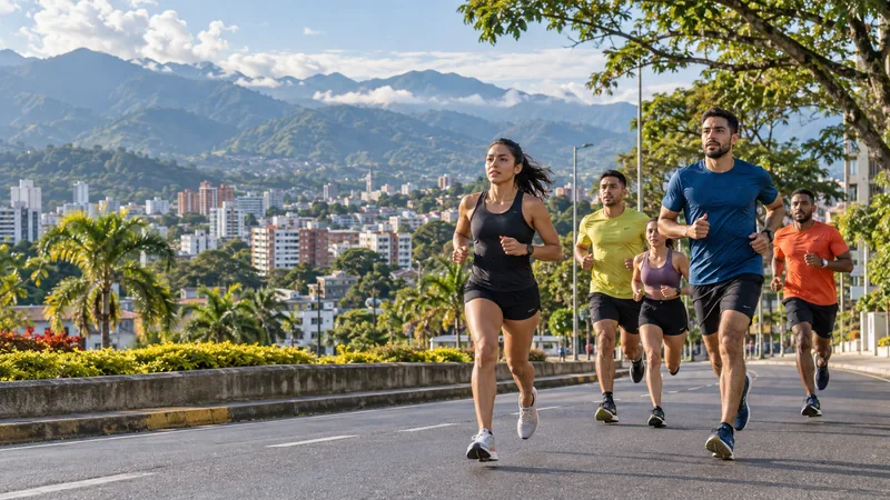Corredores en Maratón Dulima