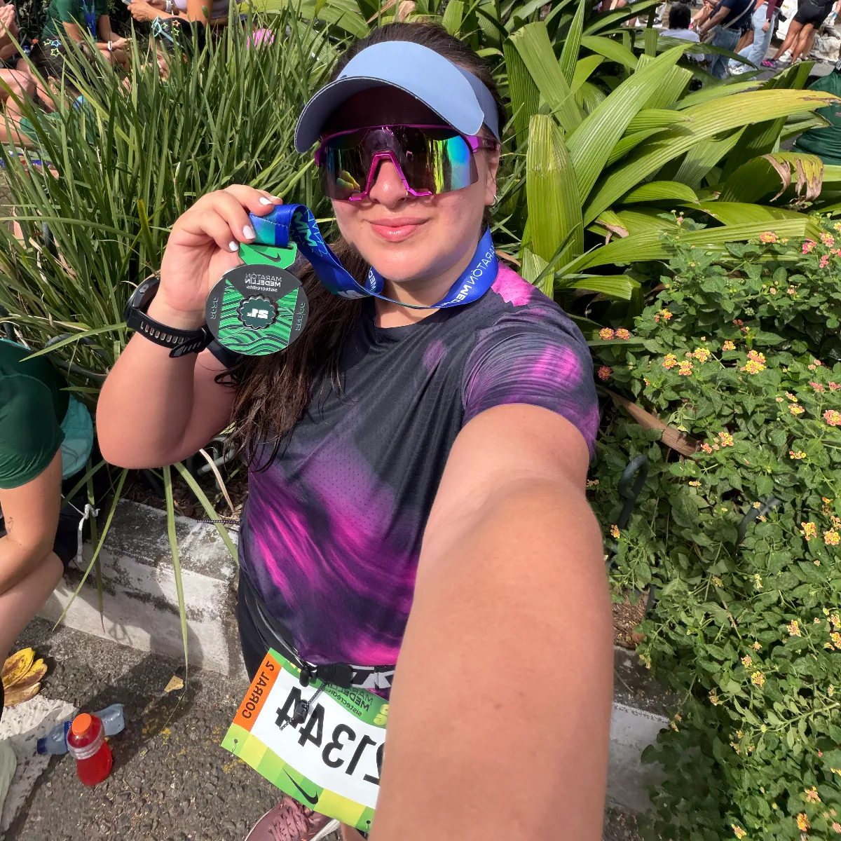 Fotografía compartida por quien corrió Maratón Medellín