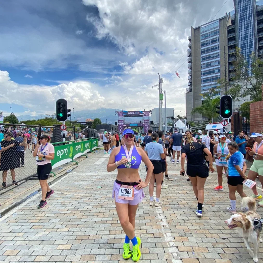 Fotografía compartida por quien corrió Maratón Medellín
