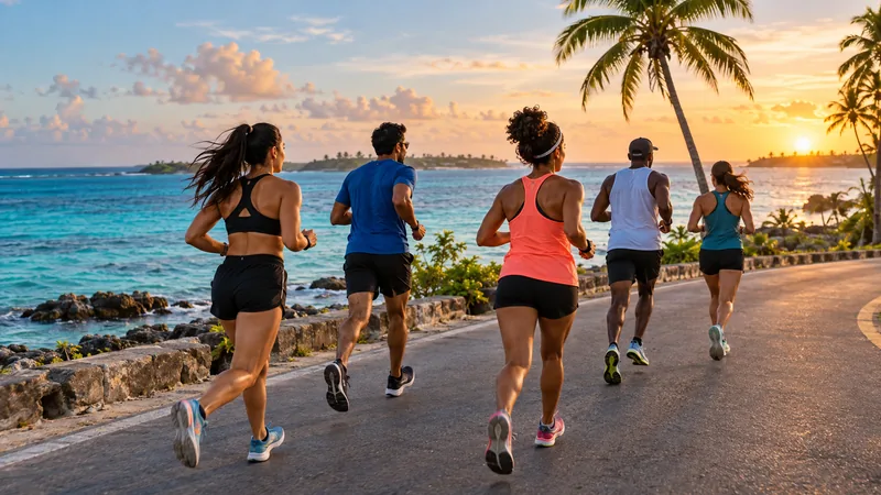 Corredores en Vuelta Atlética a la Isla de San Andrés