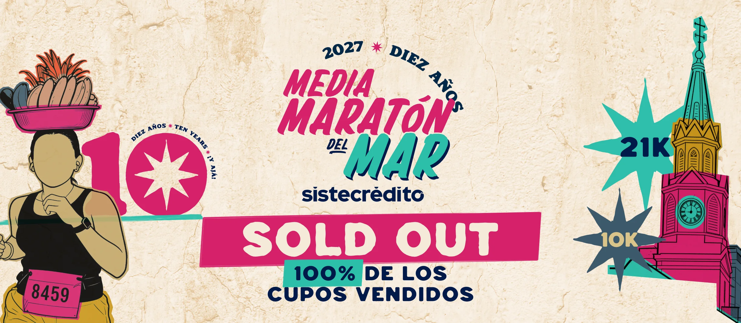 Fotografía compartida por quien corrió Media Maratón del Mar