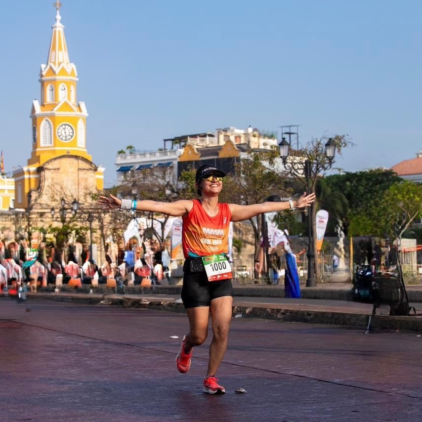 Fotografía compartida por quien corrió Maratón Medellín