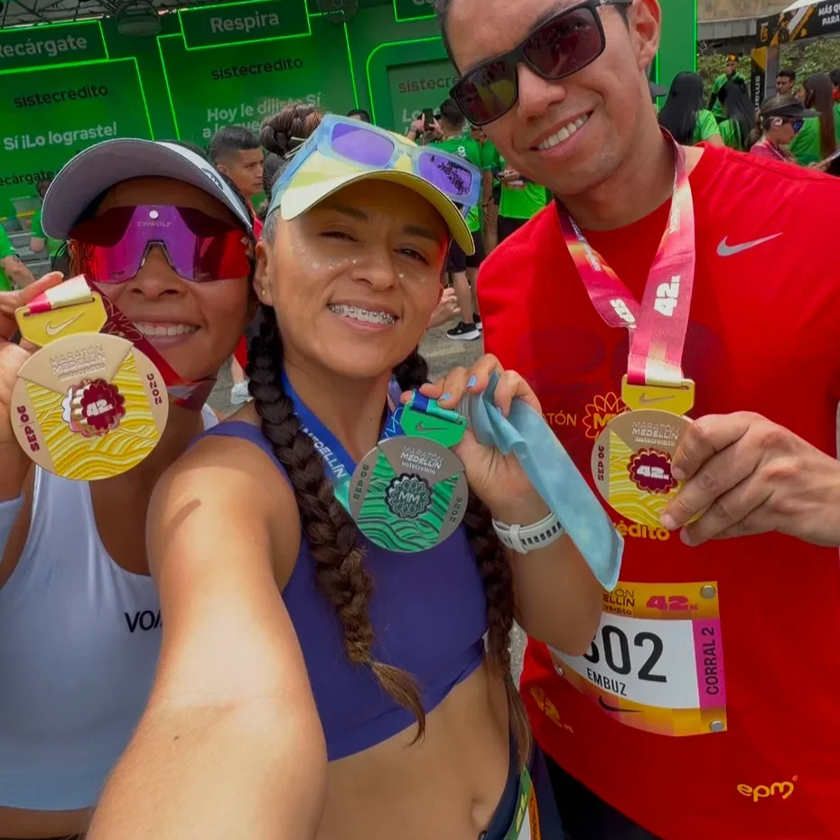 Fotografía compartida por quien corrió Maratón Medellín